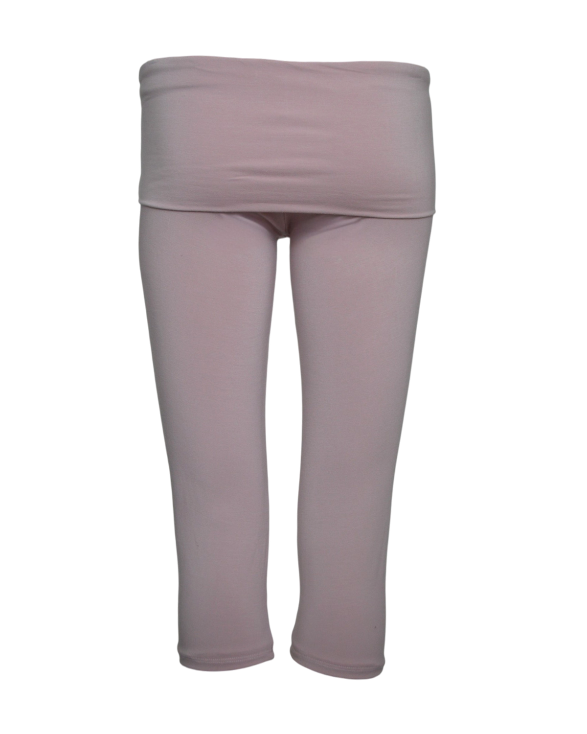 foldover capri legging / blush pink