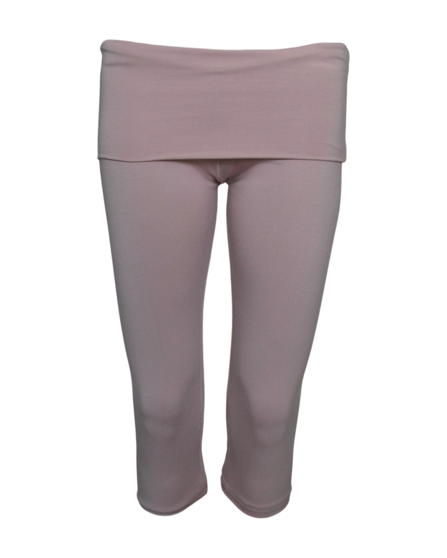 foldover capri legging / blush pink