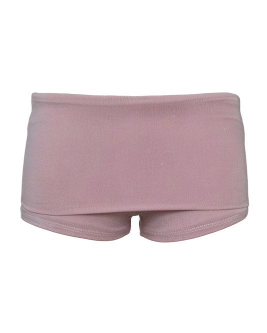 foldover mini shorts / blush pink