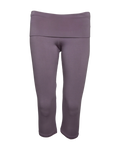 foldover capri legging / purple mauve