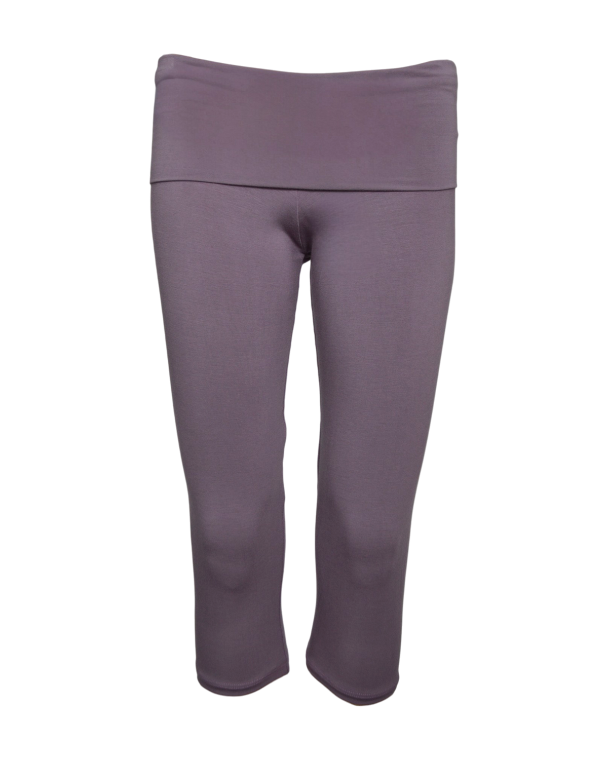 foldover capri legging / purple mauve