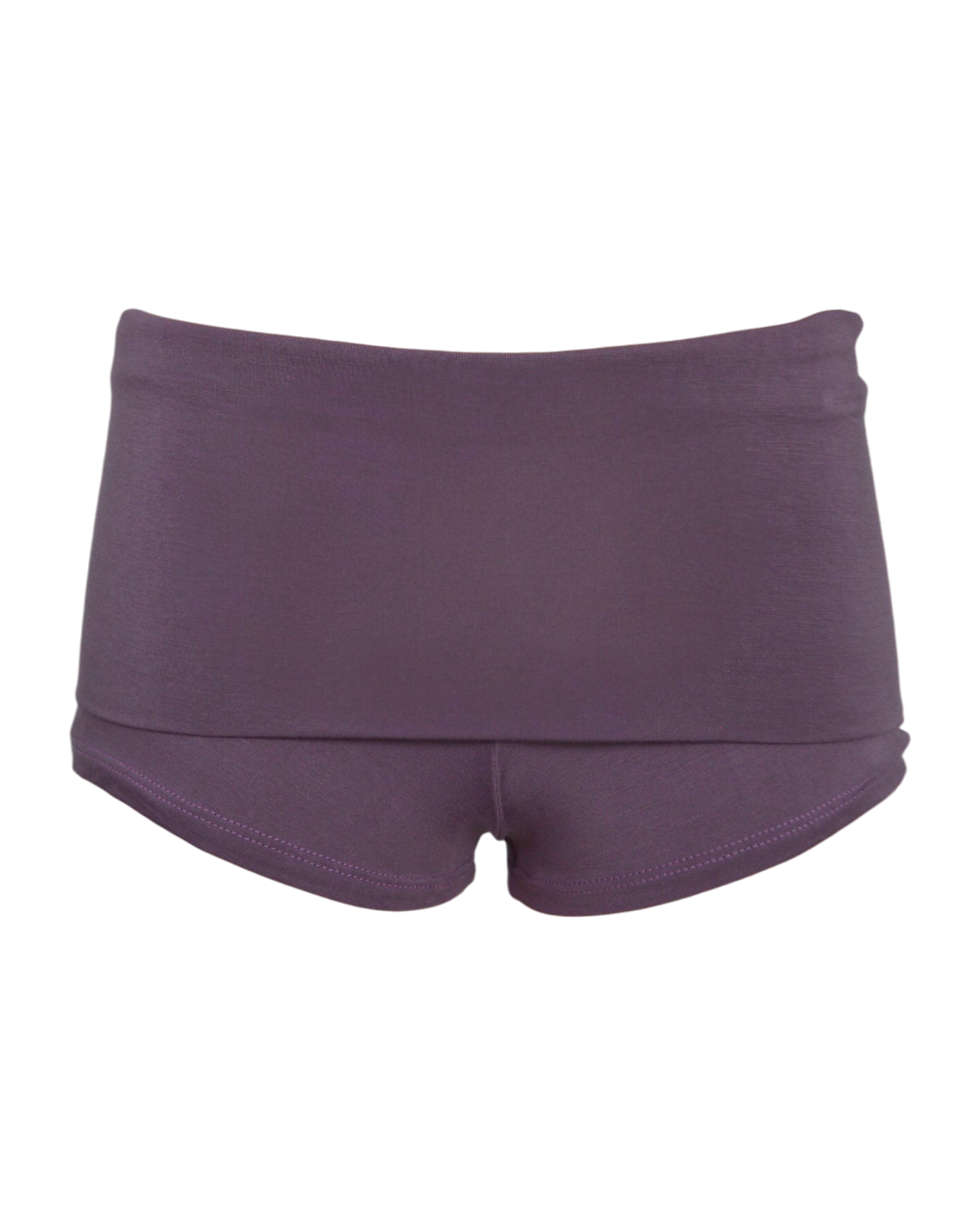 foldover mini shorts / purple mauve