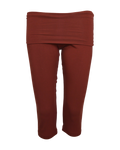foldover capri legging / copper red