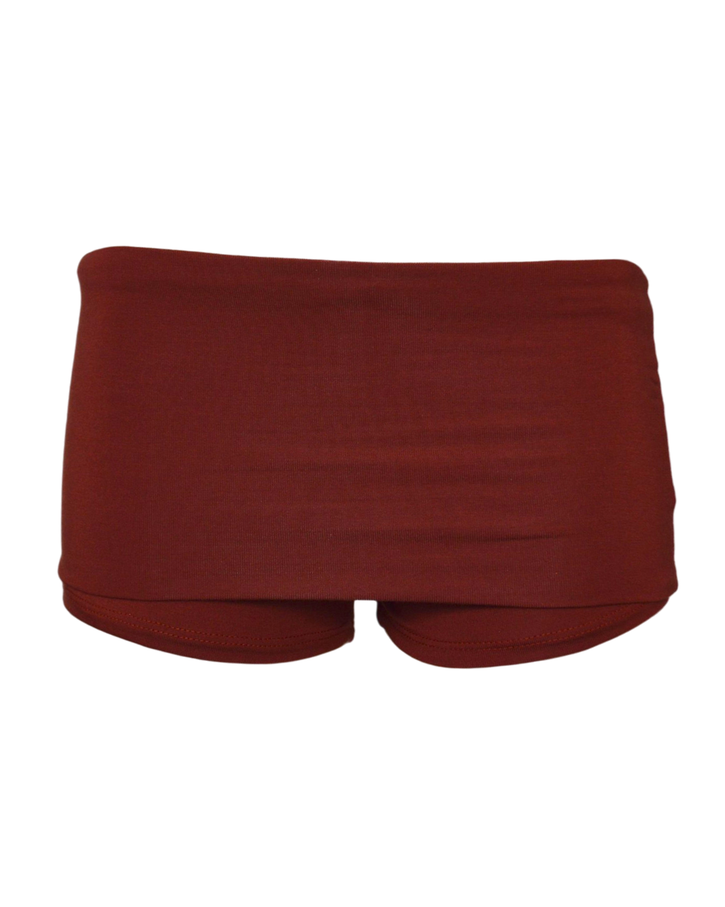 foldover mini shorts / copper red