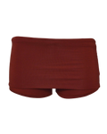 foldover mini shorts / copper red