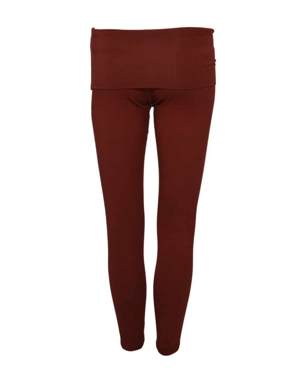 foldover leggings / copper red