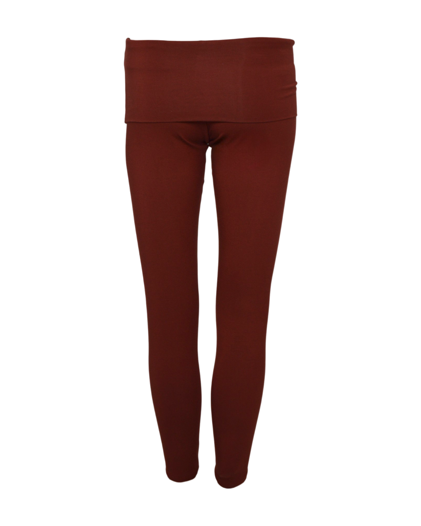 foldover leggings / copper red