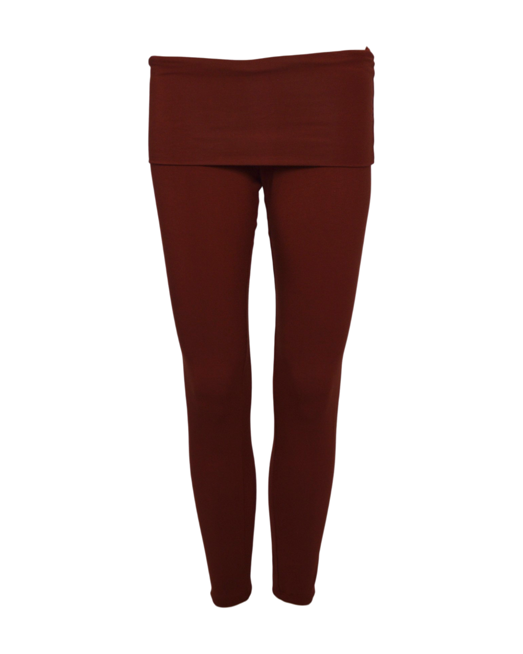 foldover leggings / copper red
