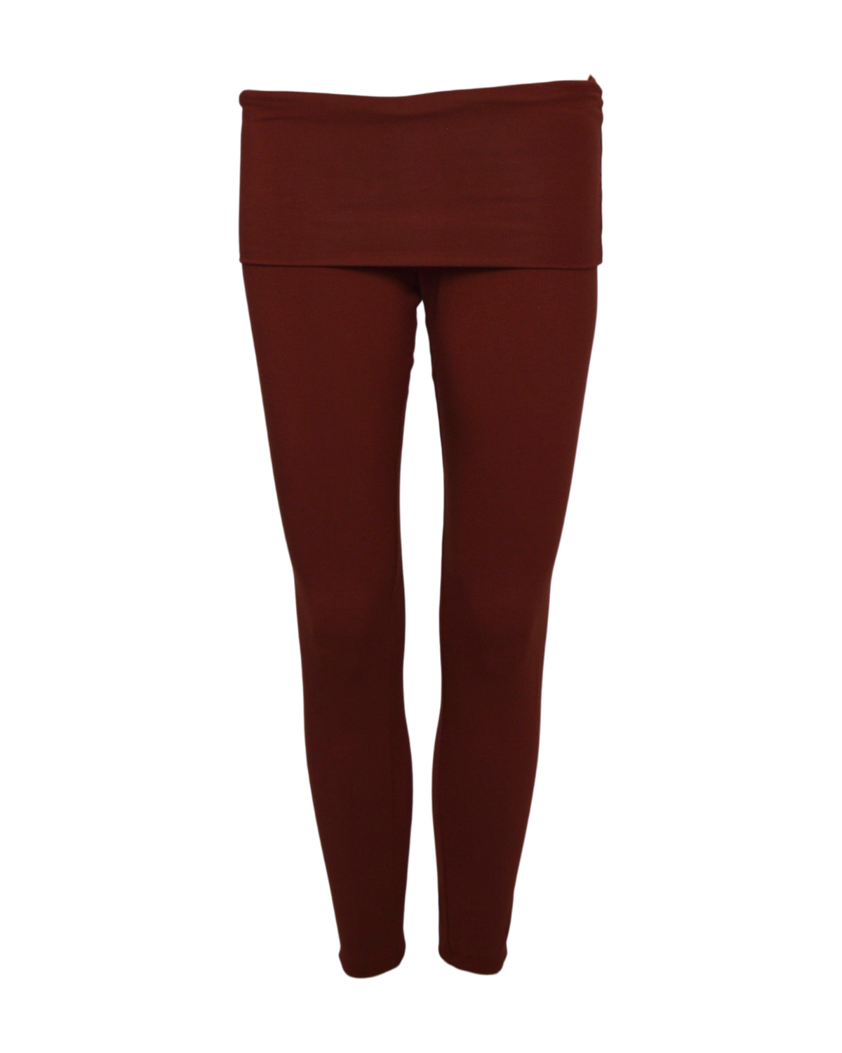 foldover leggings / copper red