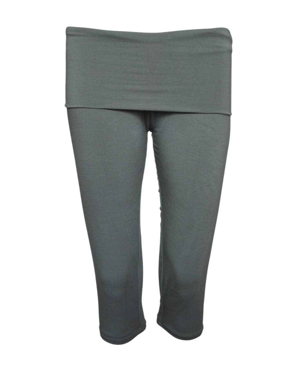 foldover capri legging / sage green