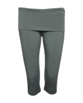 foldover capri legging / sage green