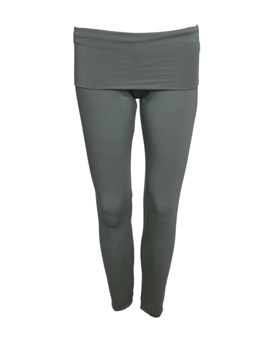 foldover leggings / sage green