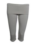 foldover capri legging / stone