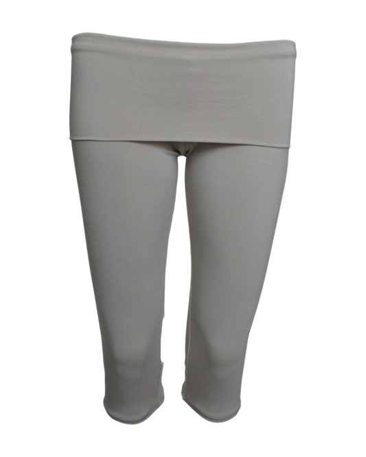 foldover capri legging / stone