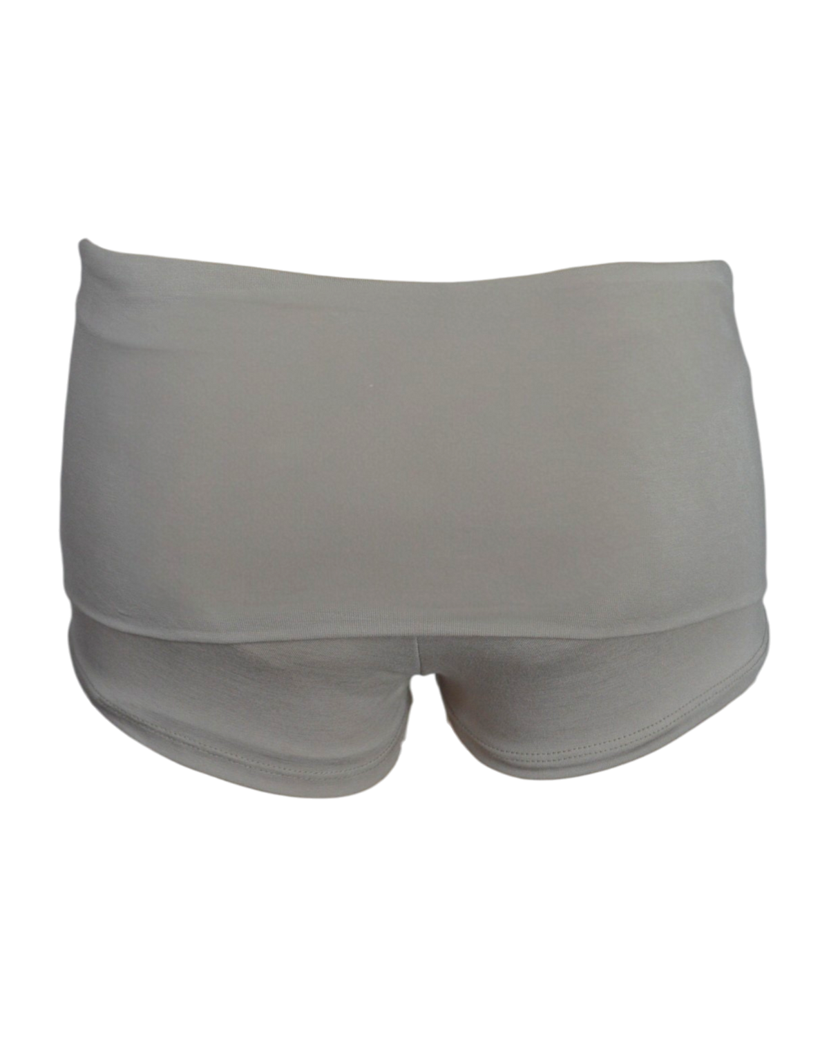 foldover mini shorts / stone