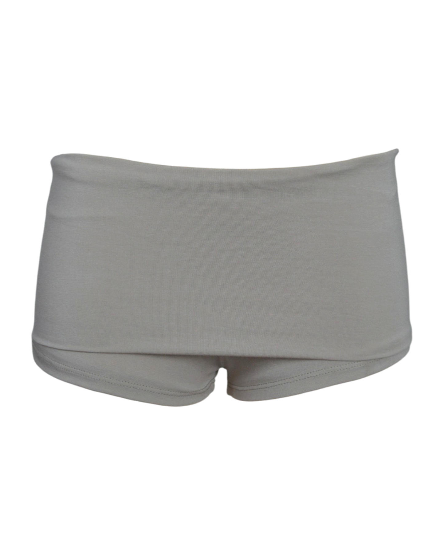 foldover mini shorts / stone