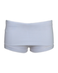 foldover mini shorts / white