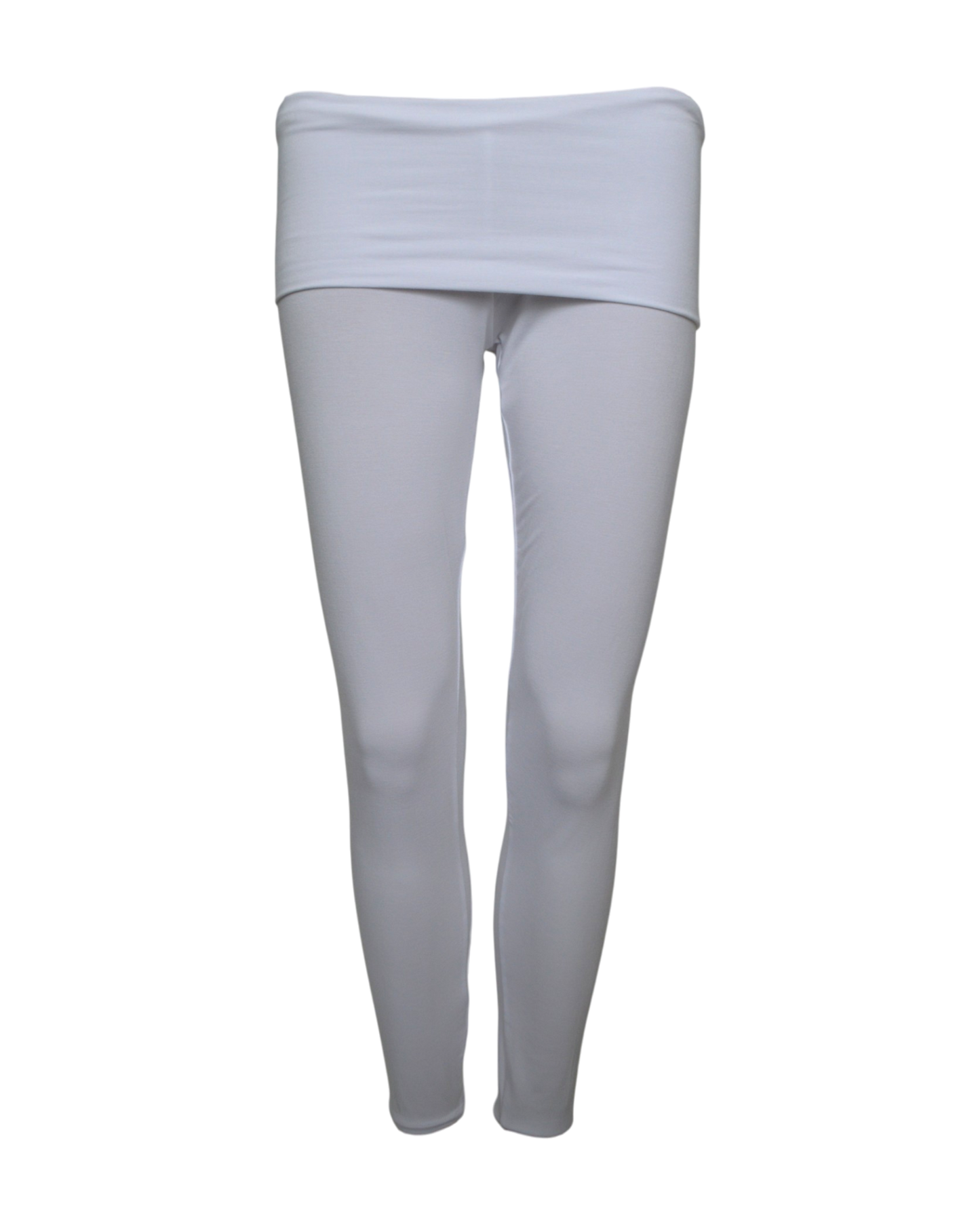 foldover leggings / white