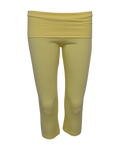 foldover capri legging / yellow