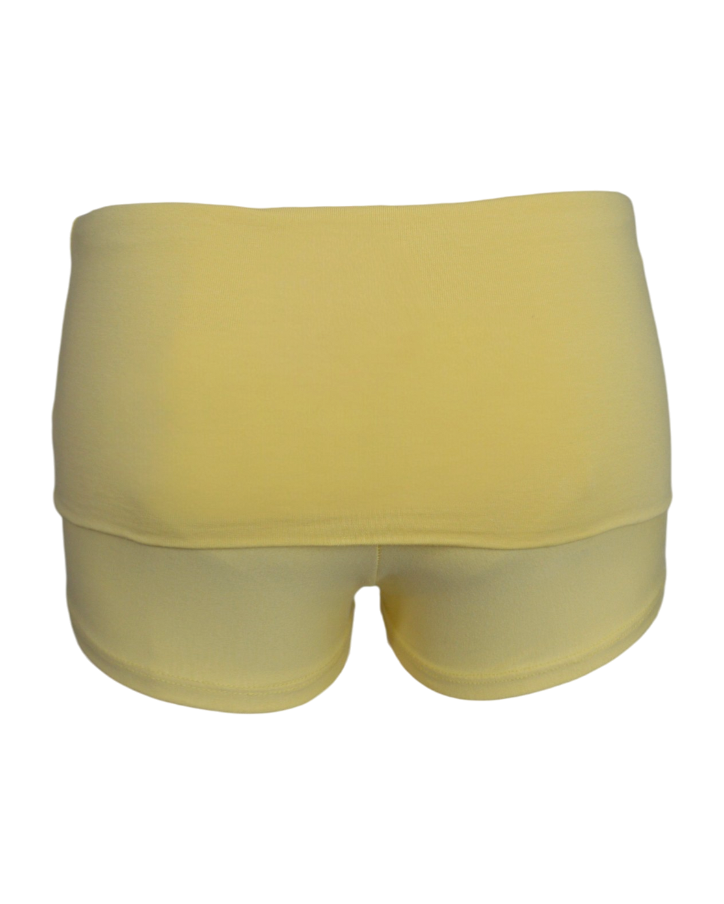 foldover mini shorts / yellow