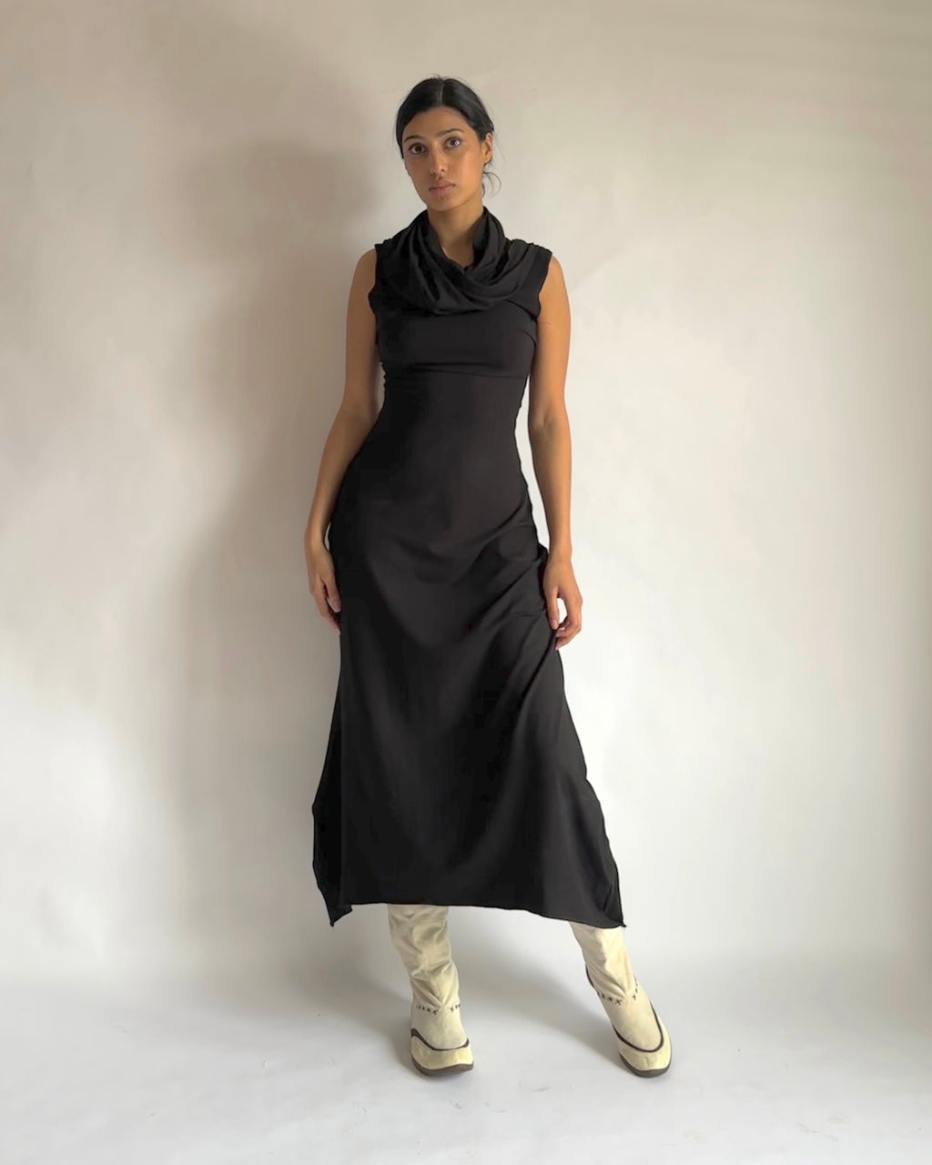 gladiatrix maxi dress / black